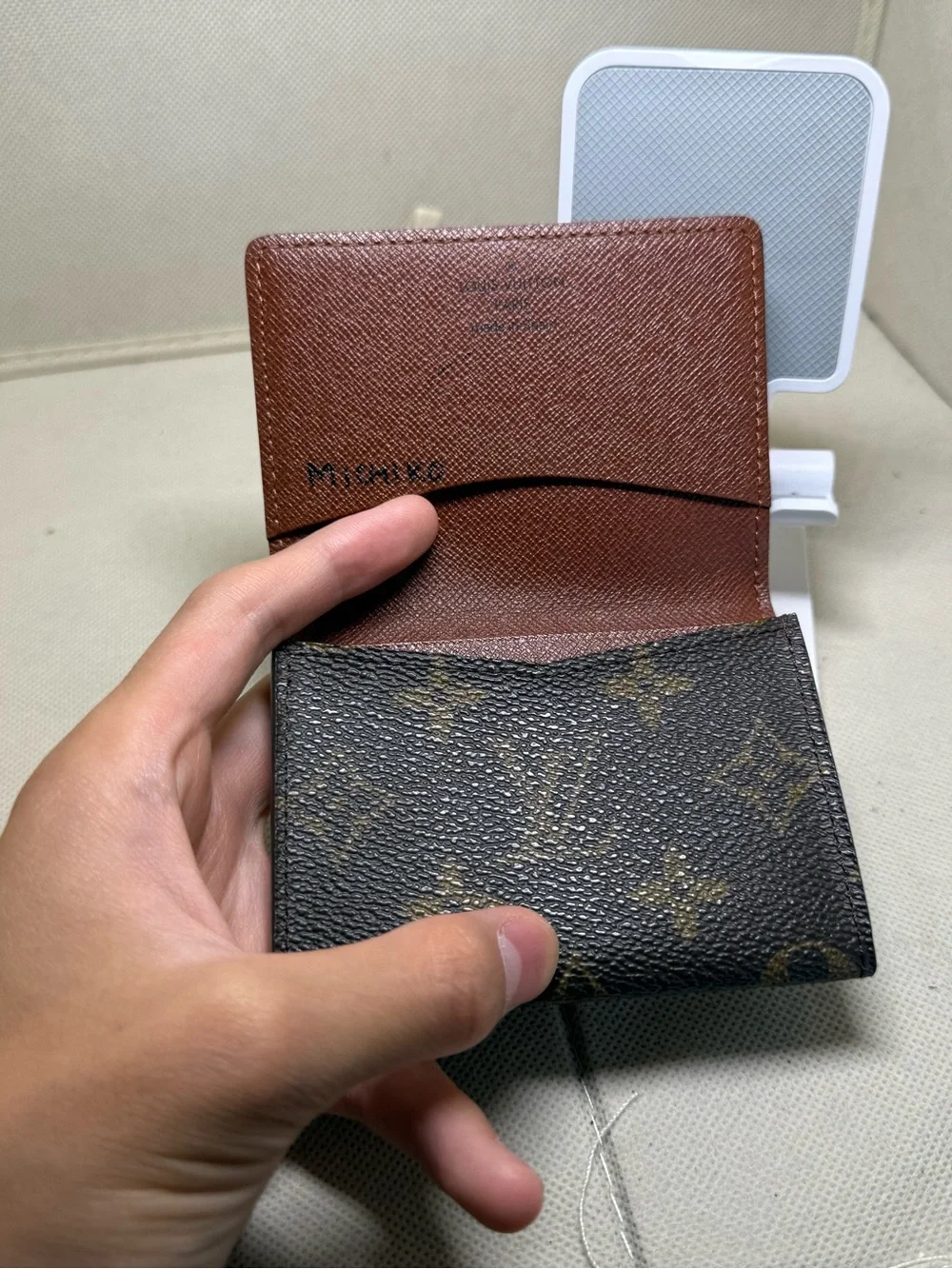 Authentic LOUIS VUITTON Monogram Enveloppe cult de Visite M62920 Card Case #...